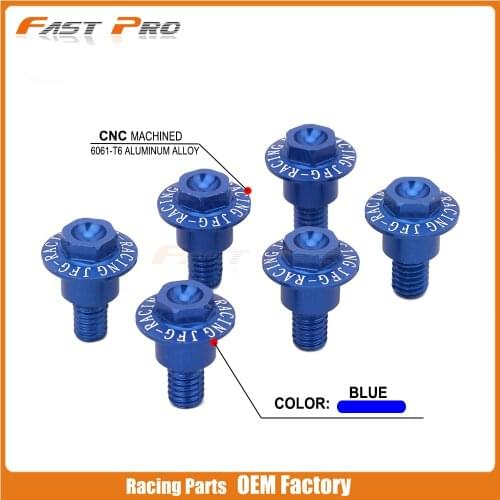 6PCS Front Fork Guard Bolt Screws For YAMAHA YZ65 YZ85 YZ125 YZ250 YZ250F YZ450F YZ125X YZ250X YZ250FX YZ450FX WR250F WR450F