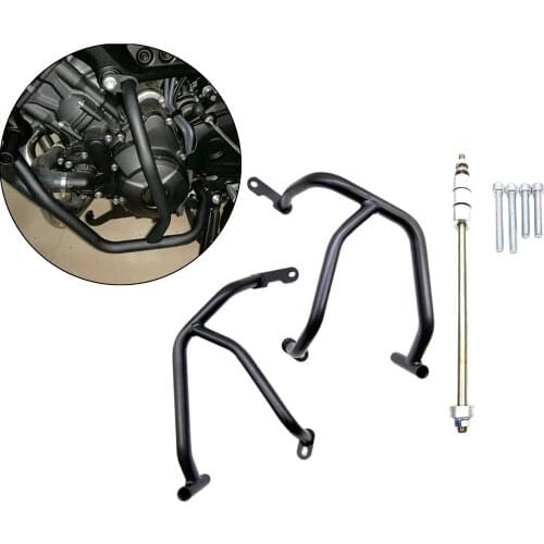 Carbon Steel Motorcycle Engine Guard Crash Bar Frame Protector Compatible with Yamaha MT09 FZ09 2013-2020 Black