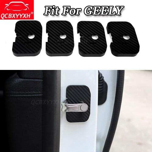 For Geely EC7 EC7RV EC8 GC9 2015 QCBXYYXH 4pcs/set ABS Car Door Lock Protective Cover Auto Decoration Accessories Car Styling
