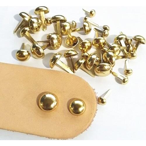 100Pc Mushroom Luggage Parts Rivet Bag Accessories Manual Metal Bag Bottom Nail Foot Nail Diy Parts Alloy Two-legged bucket nail