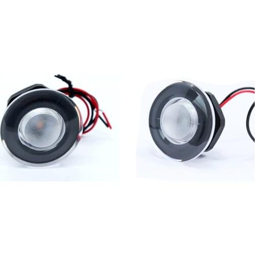 2-pack 12V Warm White LED Marine Deck Light LED Pool Deck Stair Step Light Courtesy Light