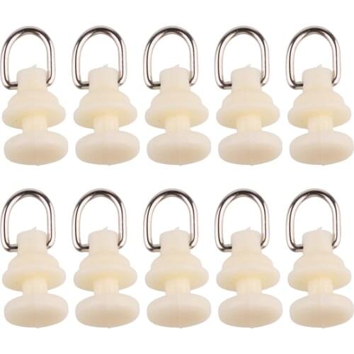 20Pcs Curtain Track Glider Rail Runner Sliding Roller Hook Ceiling Carrier 15mm for for curtains, drapes, sheer, valances