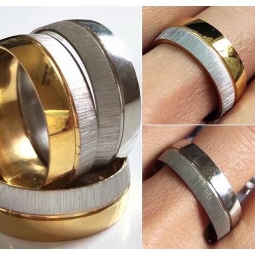 25pcs New Design Gold Silver Mens 8mm Stainless Steel Band Wedding Ring Male Female Fashion Jewelry