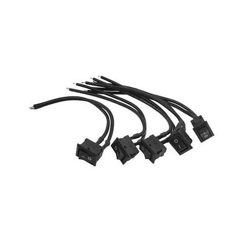 5 x on/off Rectangular DIY Auto Car Rocker Switch Wire AC 250V/3A 125V/6A