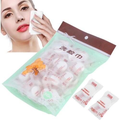 50Pcs/Lot Portable Disposable Compressed Towel Mini Wipe Coin Tissue Magic Towel Napkin Tissue for Home Beauty Just Add Water