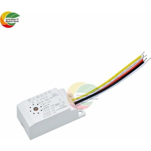 Ziqqucu 220V AC 50Hz Auto Infrared Sensor Swicth Body Motion PIR Microwave Radar Sensor Module Sensitivity 7LUX LED Light Lamp
