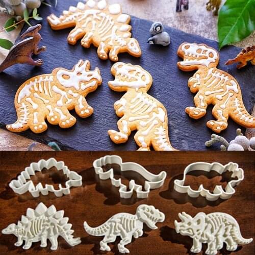 Large Dinosaur Cookies Cutters Fondant Molds Dinosaur Cookie Mold for Cake Decorations Pastry Tools Forms for Cookies Cake Tools