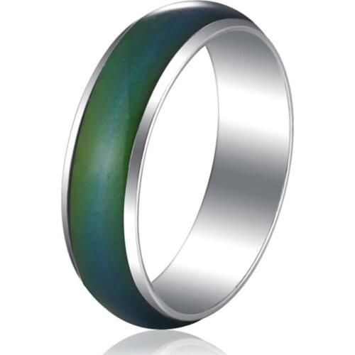 CHENFAN Korean version of creative mood and emotion rings for women bijouterie color changing ring men punk rings jewelry gift
