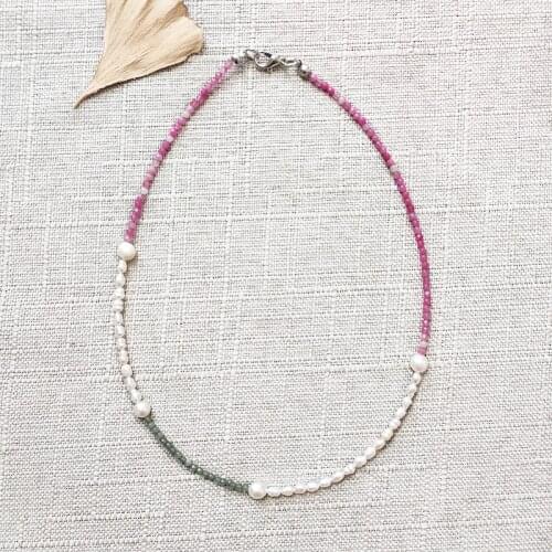 Women Summer Neck Accessory Natural Freshwater Pearl Stone чокер из бисера Simple Delicate Beach Accessories 2021 gargantilla