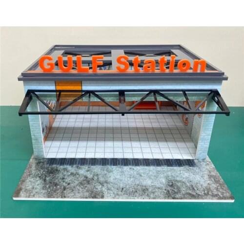 BOB 1:64 Diorama Gulf Station Garage display sence (without figure & model car)