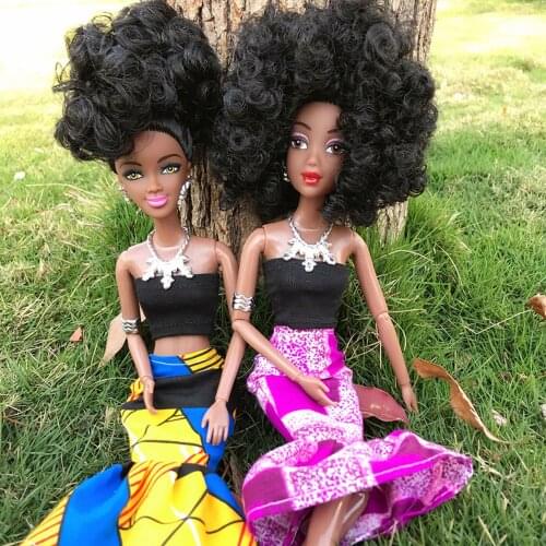 12.5in African Black Doll Multi-joint Movable Realistic Baby Doll Black Doll Best Gift Toy Hot Sale Baby Dolls For Kids Toys