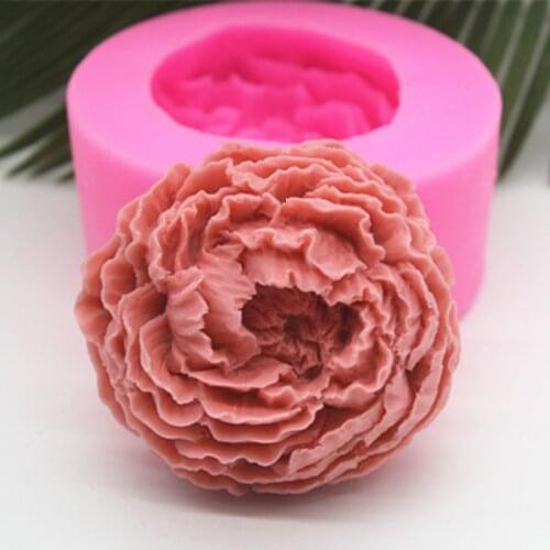 Flower Peony Handmade Soap Mold Diy Candle Making 3d Silicone Soap Molds