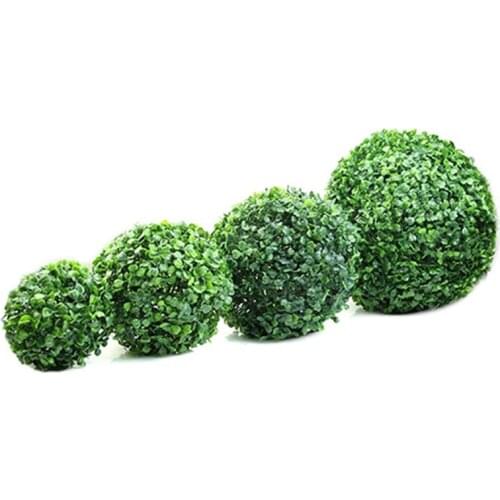 Simulate Plastic Artificial Plant Ball Tree 12/18/25/30cm Green Plant Ball Wedding Party Event Home Outdoor Decoration
