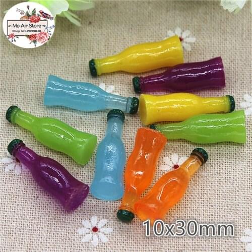 Resin 3D Cabochon drinking bottes10x30mm Art Supply Decoration Charm Craft