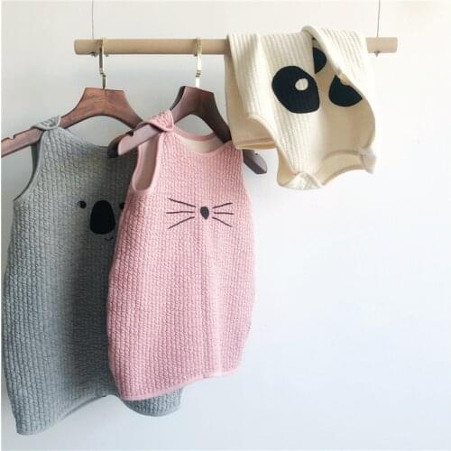 Cartoon Soft Baby Jumpsuit Sleeping Bag Vest Infantil Spring Autumn Cotton Toddler Sleep Sack Kids Slaapzak Bed Children Pajamas