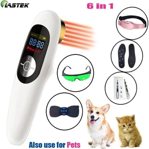LASTEK 6 in1 Laser Therapy Device Joint Pain Relieve Lumbar Disc Back Pain Cervical Spondylitis Prostatitis Treatment Instrument