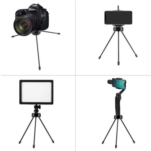 Mini Metal Tripod with 1/4 universal screw Aluminum Alloy Tripod For Camera stand, ring light tripod