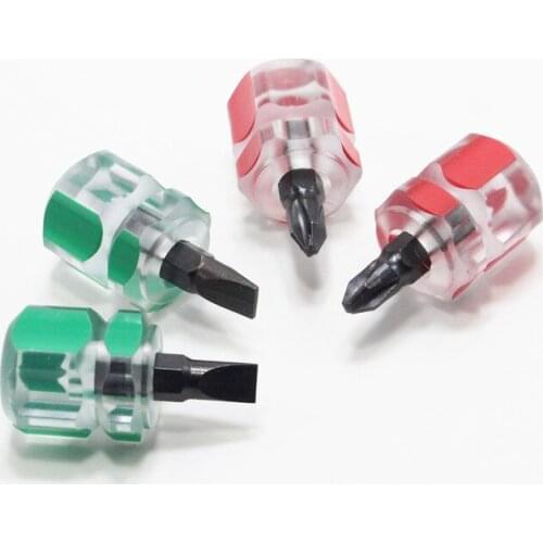 Mini Screwdriver Needle Plate Small Portable Radish Head Screw Driver Set Sewing Machine Tool Transparent Handle Repair Tools