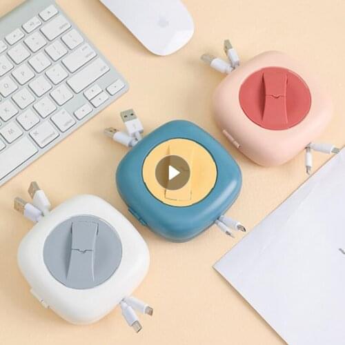 Multifunctional Wire Storage Box Data Line Cable Organizer Box Slide Open USB Line Cable Holder Case Drawer Organizer Container