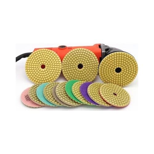 16pcs 4inch Sanding Grinding Disc Set Wet Diamond Polishing Pads Tile Marble Granite Polisher Flexible Stone Ceramic Hand Tools