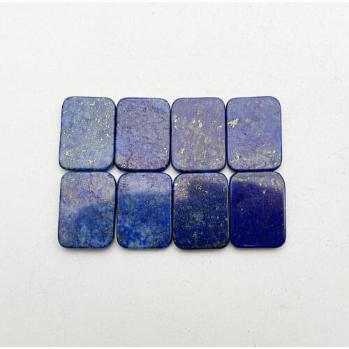 Natural lapis lazuli stone 13x18MM Double flat bottom square cabochon about 12PCS Ring necklace patch Necklace Accessories