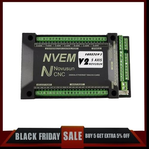 NVEM CNC motion controller 200KHz nvemv2.1 upgrade 3 axis 4 axis 5 axis 6 axis mach3 control card Ethernet interface