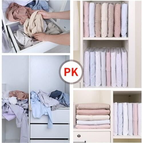 T shirt Organizer Clothes Folding Board Closet Storage Rack Wardrobe Clothing Organizer T-shirt Storage System Space Saver
