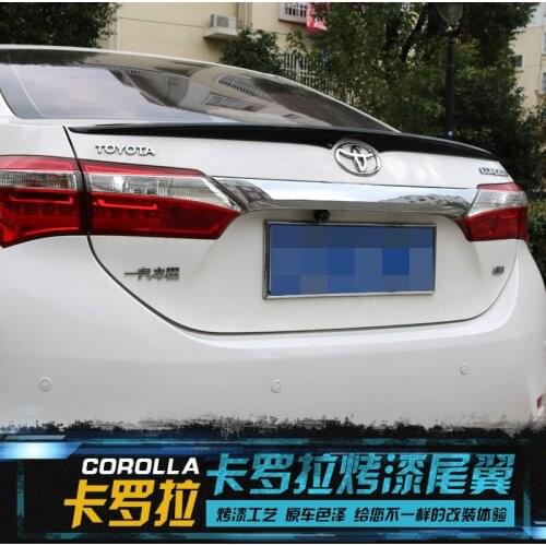 Suitable For 14-17 New Corolla Wings Be Refitted Into Toyota Leiling Tail Wings, Baking Paint and Non Punching Double