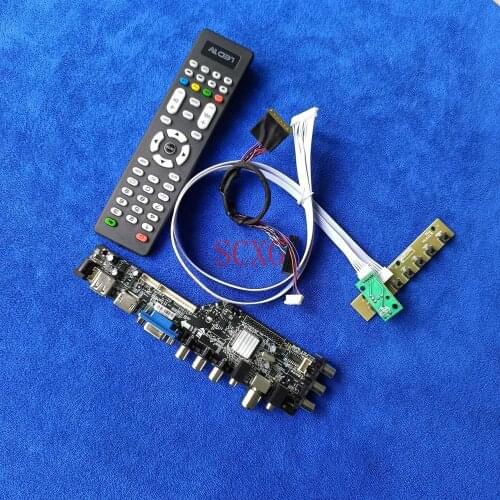 Fit LP145WH1/LTN145AT01 Monitor controller board LCD/LED 1366*768 Kit Digital signal 40-Pin LVDS HDMI-compatible USB AV VGA DVB