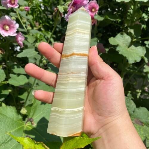 Natural Afghan jade energy obelisk energy healing furniture decoration