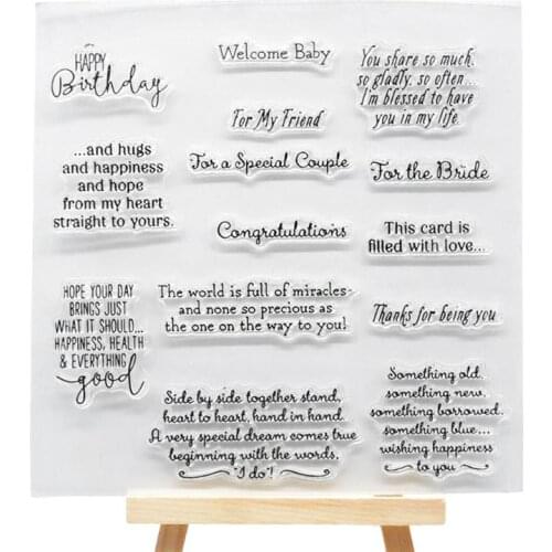 Drop Ship. Transparent Stamp Silicone Seal Sheet For DIY Scrapbook Craft Card Album