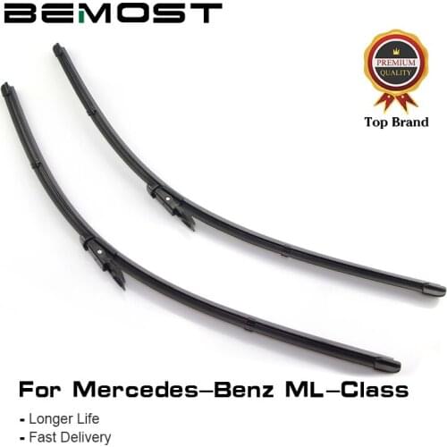 BEMOST Car Front Windshield Wiper Blades For Mercedes-Benz ML-Class W164/W166 2005 To 2016 Pinch Tab/Push Button Car Styling