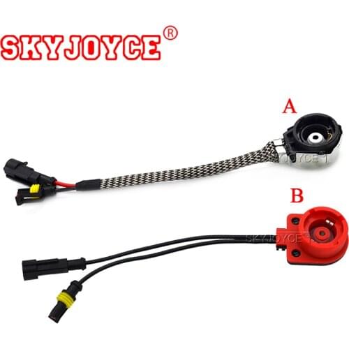 SKYJOYCE Adapter for hid Xenon bulb D2S D2C D2R D4S AMP Socket Converter Cable Xenon Harness Wire D2S D4S HID Bulb Base Adaptor
