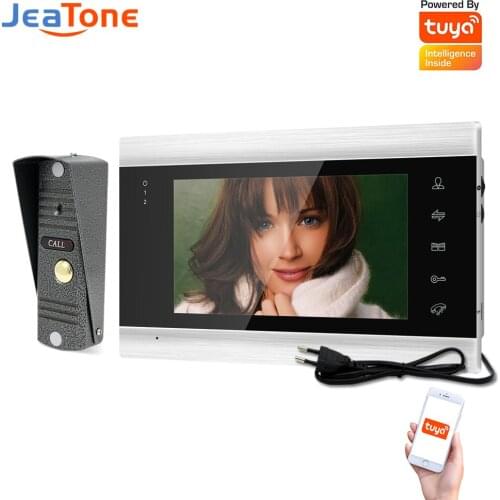 Jeatone Video Intercom System For Home Apartment Build-In Power Home Security Doorphone WiFi Doorlock Unlock Doorbell Video