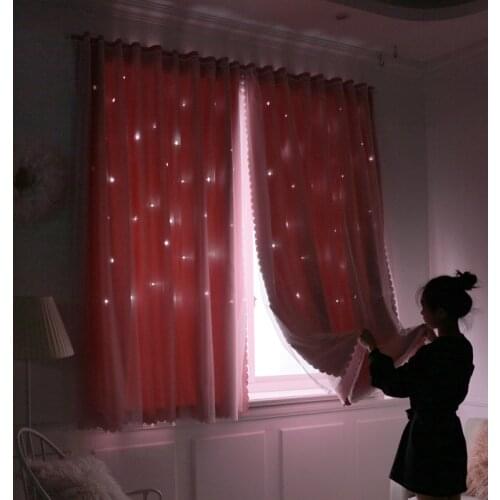 Magic Sticker Curtain Cloth Hole Free Installation Curtains for Bedroom Full Shade Simple Self-adhesive Type Window Curtain