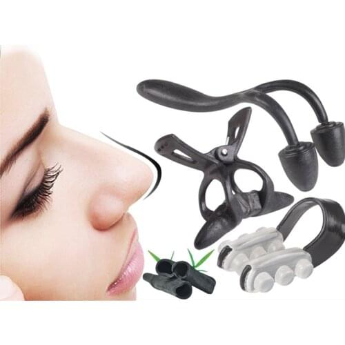 Healthaweet 3pcs Bamboo Charcoal Nose Clip Up Bridge Straightening Clip+ Lifting Shaping Shaper+Nose Massage Langetka Correction
