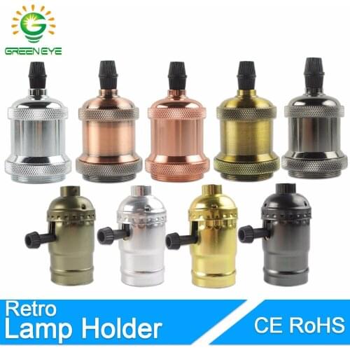 Green Eye Pendant Lamp Holder E27 Antique Screw Edison Bulb Base Aluminum Lamp Socket Industrial Retro Lamp Fittings