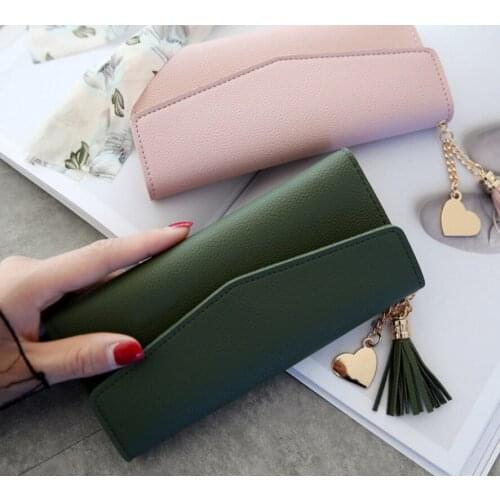 Women Wallets Phone Clutch Bag Purses Long Wallets For Girl Ladies Money Coin Pocket Card Holder Tassel Wallets 2021 New