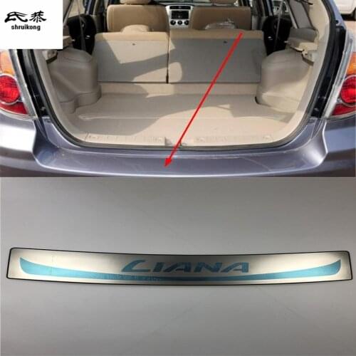 1pc car styling pedal For 2006-2017 Suzuki LIANA hatchback Stainless Steel back rear trunk Sill Scuff Plate Protection pedal