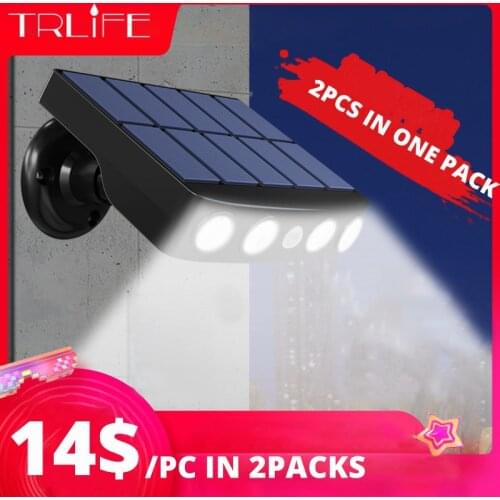 2PCS Powerful Solar Light Outdoor Cheap Sensor Waterproof Garden LED Lamp Spotlights For Garden Path Street Surprise Wall Light
