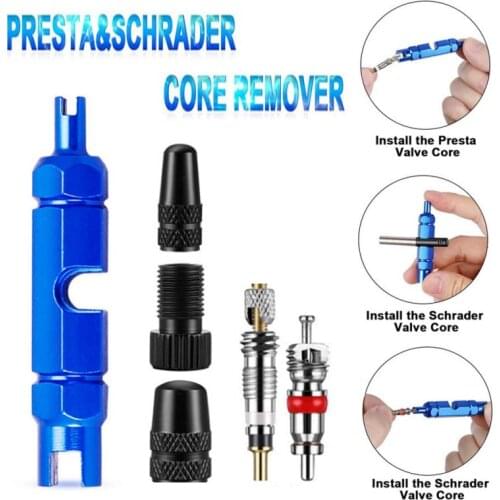 26/15Pcs Multi-Function Bicycle Valves Core Extension Rod Set Bicycle Inner Tube Disassembly Spanner Tool Core Removal Tool