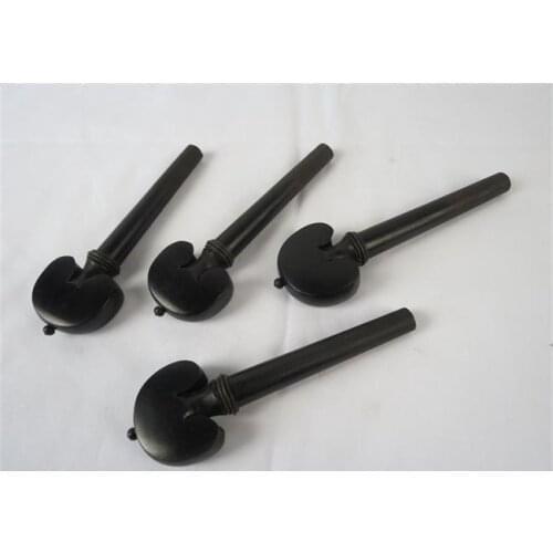 4 sets of 4 / 4 cello shaft string shaft string knob cello accessories high-end ebony inlaid black coil