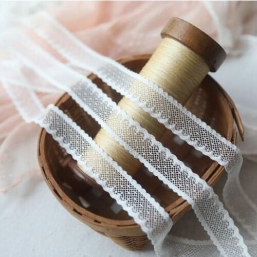 5 Meters/lot 2cm Width Handmade Venise Vintage Victorian Milk White Elastic Lace Ribbbon Lace Trim DIY Sewing DIY Clothing