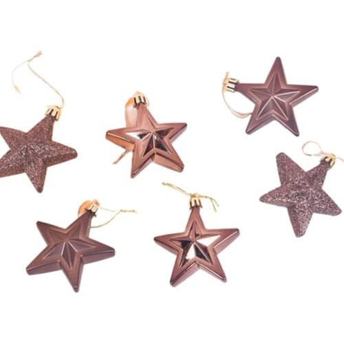 6PCs Christmas Tree Toys Articles For Chirstmas Hanging Ornaments Xmas Decor For Home Party Wedding New Year Noel
