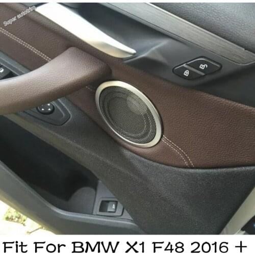 Lapetus Accessories Interior Side Car Door Speaker Audio Loudspeaker Sound Cover Trim 4 Pcs Fit For BMW X1 F48 2016 - 2020 ABS