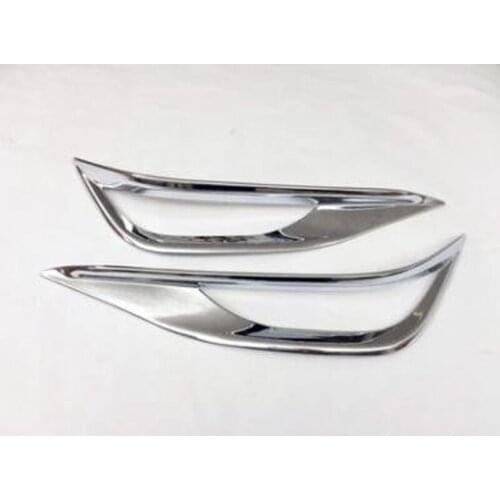 Free Shipping For Honda City 2015 2PCS High Quality ABS Chrome Car Rear Headlight Fog Lamp Cover Trim Car Styling Accessories