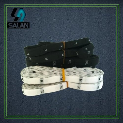 Wholesale Stock garment satin size labels for clothing sewing tags Customized clothing woven Size tags free shipping