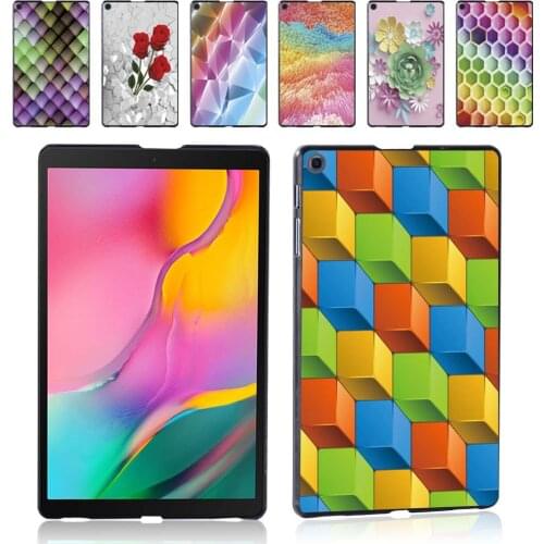 Case for Samsung Galaxy Tab A 8.0 Inch 2019 T290/T295 3D Printing Pattern Shockproof Tablet Back Shell + Stylus