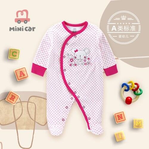 Babys autumn and winter warm cut Plush Baby Jumpsuit