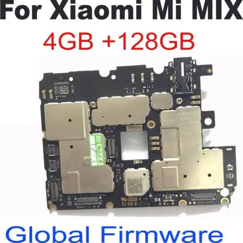 Global Firmware Original mainboard For Xiaomi Mi MIX 4GB +128GB motherboard Main board card fee chipsets flex cable